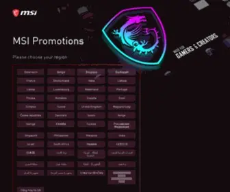 Msi-Promotion.com(Micro Star International) Screenshot