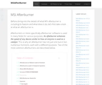 Msiafterburner.site(MSI Afterburner) Screenshot