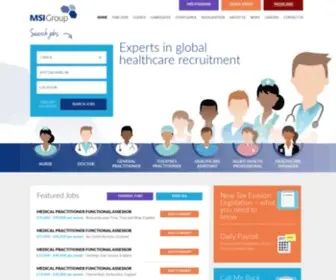 Msigroupltd.com(Healthcare recruitment jobs) Screenshot