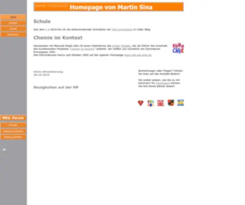 Msina.de(Homepage von Martin Sina) Screenshot