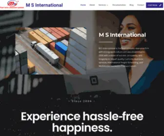 Msinternational.co.in(Your exim clearance partner) Screenshot