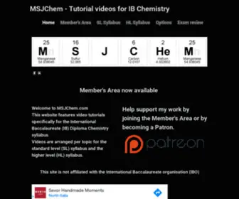 MSJchem.com(Tutorial videos for IB Chemistry) Screenshot