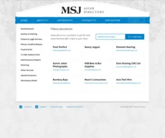 MSjdirect.co.uk(MSJ Asian Directory) Screenshot