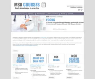 MSkcourses.net(MSK Courses) Screenshot