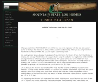 Msloghomes.com(Mountain States Log Homes) Screenshot