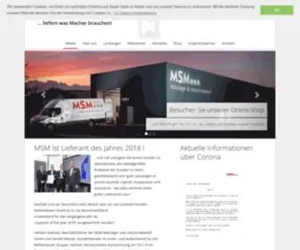 MSM-Industriebedarf.de(MSM Wälzlager und Industriebedarf GmbH) Screenshot