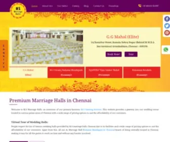 Msmarriagehalls.com(Find Famous Marriage Halls in Chennai from MS Marriage Halls. List of Premium Wedding Halls) Screenshot