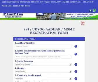 Msmeregistration.org.in(MSME Registration Online @Rs.1000) Screenshot