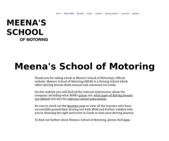 MSmleeds.com(Meena's School of Motoring) Screenshot