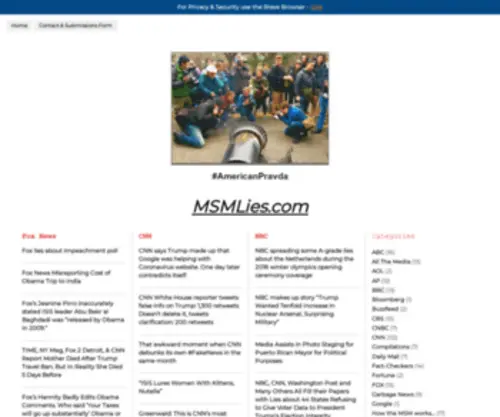 MSmlies.com(Database of Media Lies) Screenshot