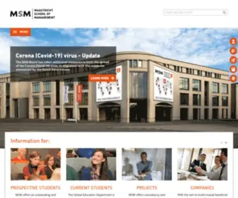 MSM.nl(Maastricht School of Management) Screenshot