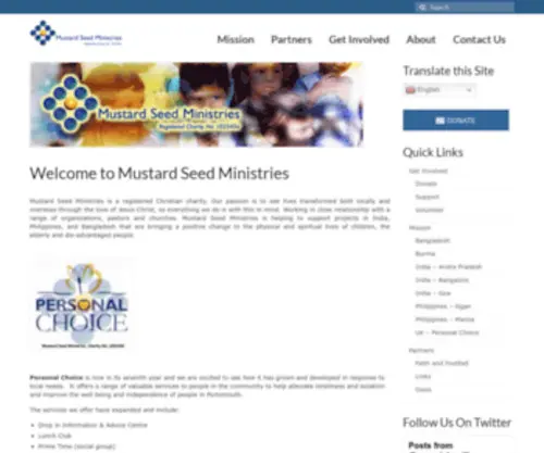 MSM.org.uk(Mustard Seed Ministries) Screenshot