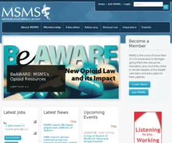 MSMS.org(Michigan State Medical Society) Screenshot