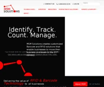 MSmsolutions.com(RFID Integrated & Barcode Solutions) Screenshot