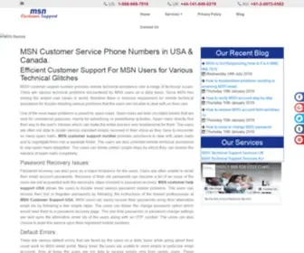 MSncustomersupportnumber.com(MSN Customer SupportNumber USA) Screenshot