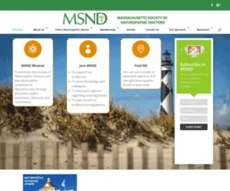 MSND.org(The Massachusetts Society of Naturopathic Doctors (MSND)) Screenshot