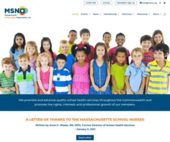 Msno.org(Massachusetts School Nurse Organization) Screenshot