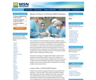 MSNprogramsonline.org(Master of Science in Nursing) Screenshot