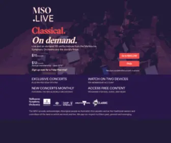 Mso.live(Your online destination for fine concerts and premium events) Screenshot