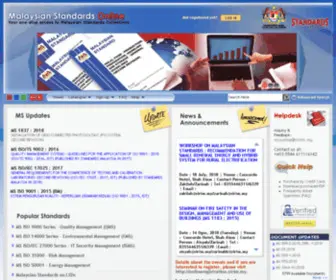 Msonline.gov.my(Department of Standards Malaysia) Screenshot