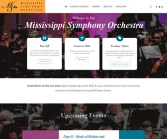 Msorchestra.com(The Mississippi Symphony Orchestra (MSO) enthralls more than 75) Screenshot