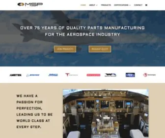 MSP-Aviation.com(Aircraft Parts Manufacturer) Screenshot