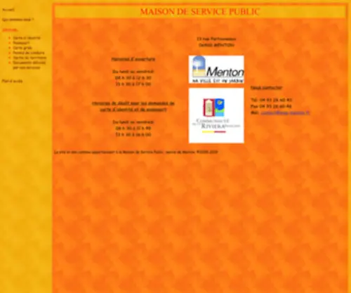 MSP-Menton.fr(Maison de Service Public) Screenshot