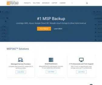 MSP360.com(MSP Backup and IT Management Software Simplified) Screenshot