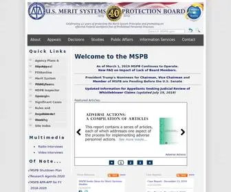 MSPB.gov(Merit Systems Protection Board) Screenshot