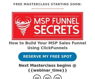 MSpfunnelsecrets.com(MSP Funnel Secrets) Screenshot