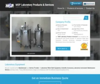 MSplaboratoryproducts.com(MSP Laboratory Products & Services) Screenshot