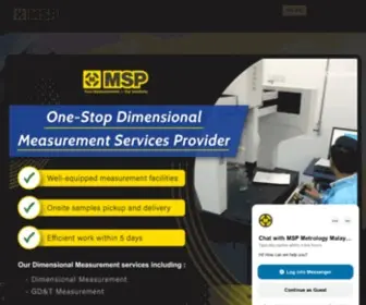 MSpmetrology.com(MSP METROLOGY) Screenshot