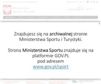 Msport.gov.pl(Ministerstwo Sportu i Turystyki) Screenshot
