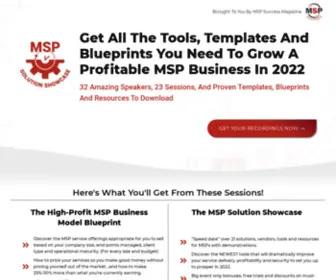 MSpsolutionshowcase.com(MSP Solution Showcase) Screenshot