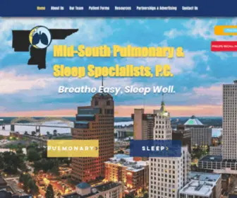 Mspulmonary.com(Mid-South Pulmonary & Sleep Specialists P.C) Screenshot