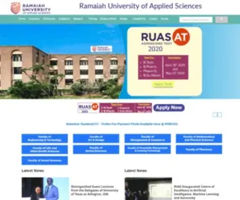 Msruas.ac.in(University) Screenshot