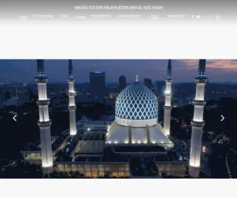 Mssaas.gov.my(Masjid Sultan Salahudin Abdul Aziz Shah Welcome to the Frontpage) Screenshot