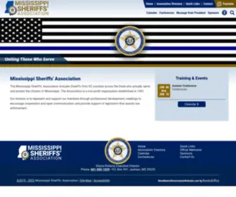 MSsheriff.org(Mississippi Sheriffs' Association) Screenshot