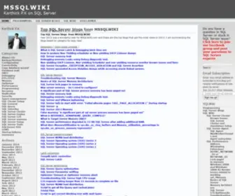 MSSQlwiki.com(MSSQlwiki) Screenshot