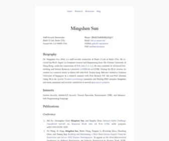 Mssun.me(Mingshen Sun) Screenshot