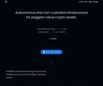 Mstable.org(Decentralised stablecoin ecosystem) Screenshot