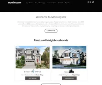 Mstarhomes.com(Morningstar Homes) Screenshot