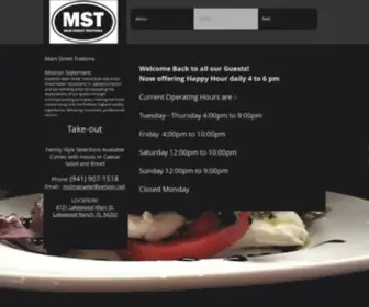 MStrattoria.com(Main Street Trattoria) Screenshot