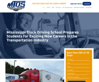 MStruckdrivingschool.com(Earn Your CDL at Mississippi Truck Driving School) Screenshot