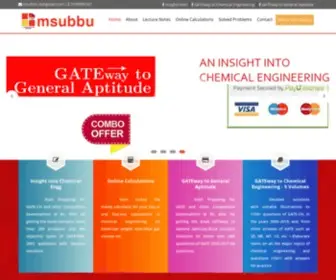 Msubbu.in(Chemical Engineering Learning Resources by msubbu) Screenshot