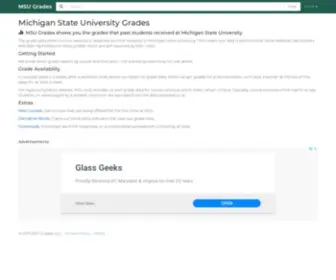 Msugrades.com(MSU Grades) Screenshot