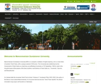 Msuniv.ac.in(Manonmaniam sundaranar university) Screenshot