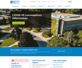 Msvu.ca(Mount Saint Vincent University) Screenshot