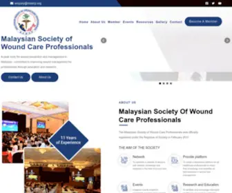 MSWCP.org(Malaysian Society Of Wound Care Professionals) Screenshot