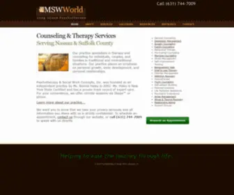 MSWWorld.com(Long Island Psychotherapy & Depression Counseling) Screenshot